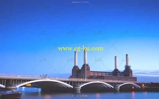 城市江面高架桥美景高清实拍延时视频素材的图片3