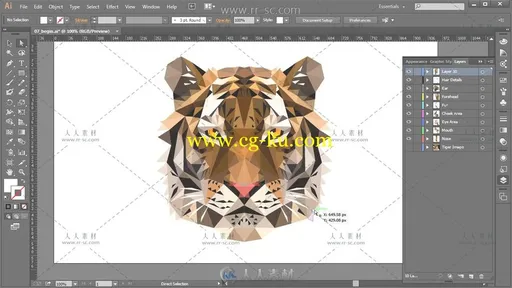 Illustrator创建多边形动物肖像视频教程的图片5