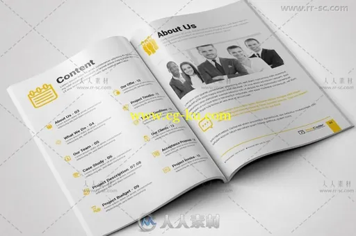 专业网页设计宣传手册indesign排版模板的图片3