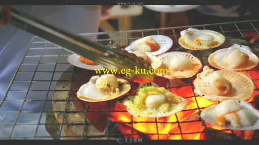 泰国美食节娱乐狂欢人群烧烤高清实拍视频素材的图片1