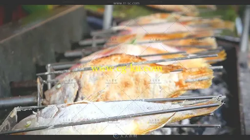 泰国美食节娱乐狂欢人群烧烤高清实拍视频素材的图片2