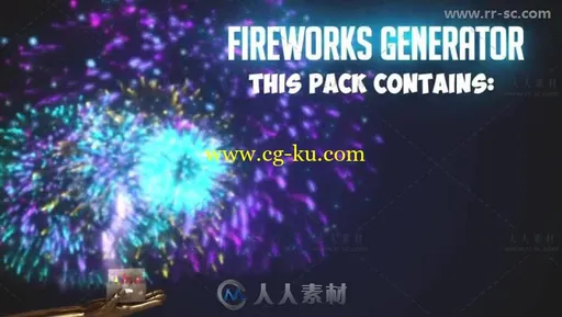 壮观绚丽浪漫烟花爆炸粒子动画视频素材AE模板的图片2