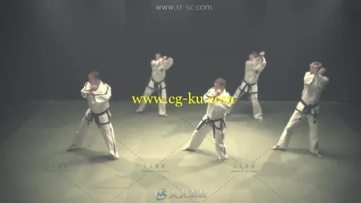 跆拳道格斗武术表演高清实拍视频素材的图片3