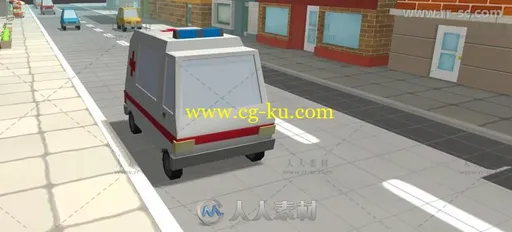 不同类型的卡通车陆地车辆3D模型Unity游戏素材资源的图片23