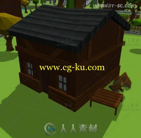 外部卡通乡间村庄风景环境3D模型Unity游戏素材资源的图片21