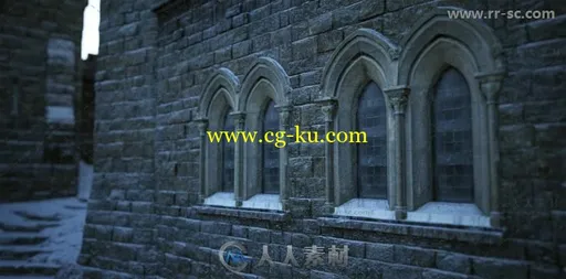 冬季美丽的城堡场景环境3D模型合辑的图片3