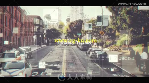 未来科技视差效果城市幻灯片展示视频包装AE模板的图片3