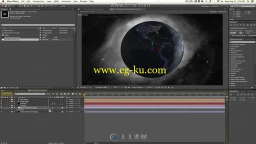 AE插件Element 3D创建地球小行星空间环境视频教程的图片3
