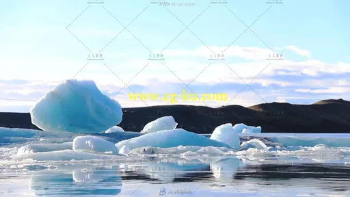 北极冰岛雪山冰川极光景象实拍视频素材的图片3