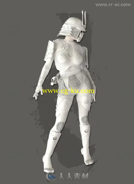 炫酷科幻武士铠甲套装3D模型合辑的图片3