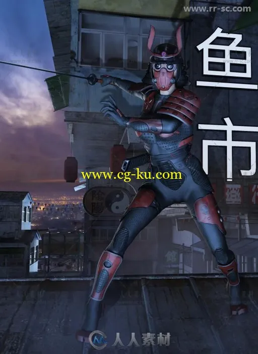 炫酷科幻武士铠甲套装3D模型合辑的图片4