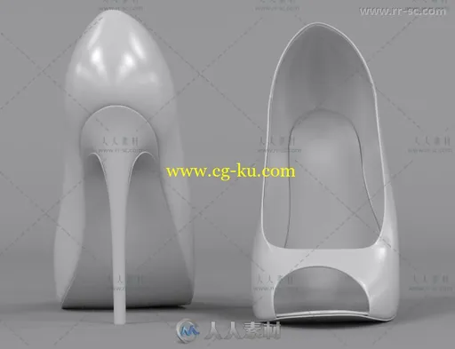 女性简单经典的高跟鞋3D模型合辑的图片6