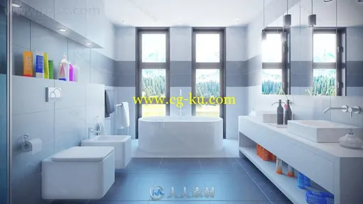 CGAxis出品26组浴室设备浴缸洗脸盆等3D模型合辑的图片12