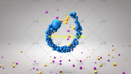 C4D随机粒子球体运动动画视频教程的图片1