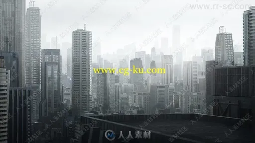 未来次世代摩天大楼城市楼宇高楼大厦3D模型与贴图合集的图片2