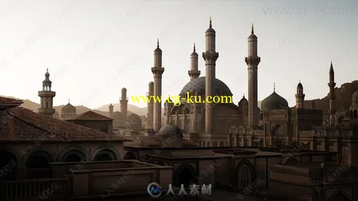 中东特色标志建筑清真寺古墓宫殿等3D模型合集的图片3