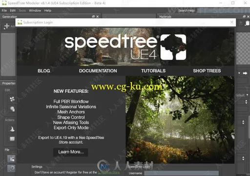 SpeedTree树木植物UE4游戏引擎插件V8.1.4B4版的图片3