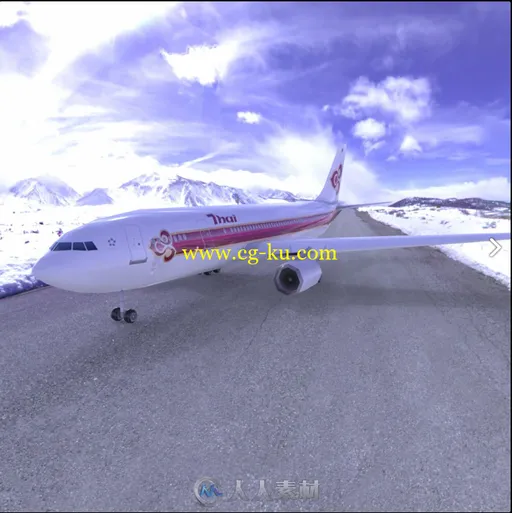 不同角度细节展示飞机3D模型的图片2