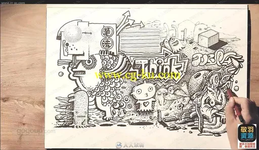 来自著名插画师王东晟秀丽笔手绘漫画人物视频教程的图片2