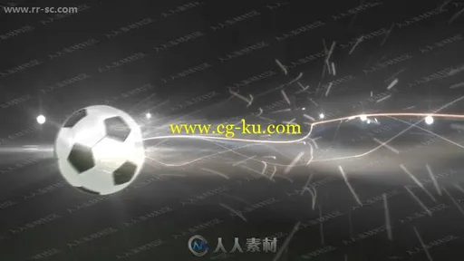 2018世界杯滚动足球轨迹光线开场logo动画演绎AE模板的图片1