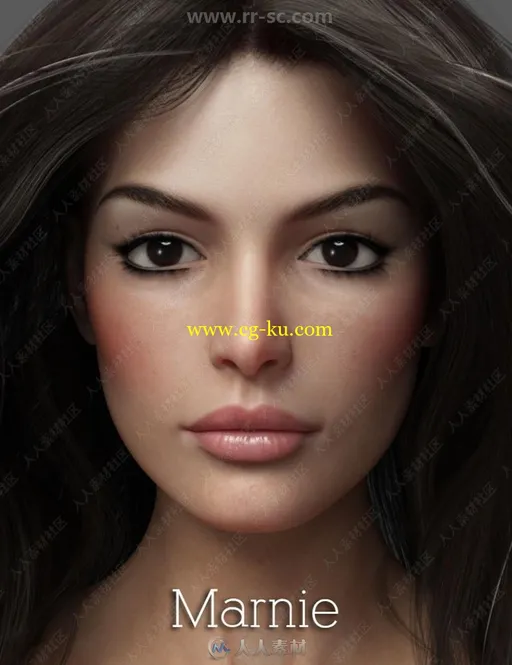 完美身材精致眼妆唇妆女性角色3D模型合集的图片1