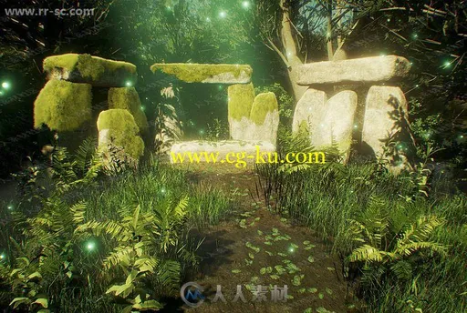 魔幻森林树木灌木丛植物地面整体环境UE4游戏素材资源的图片3