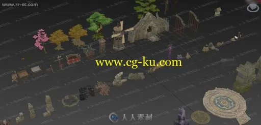 镇魔曲特效UI贴图3D场景仙侠MAX系列合集3D模型的图片3
