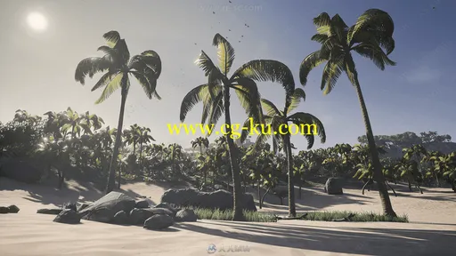 优美茂盛壮观悬崖海滩热带森林等热带岛屿环境UE4游戏素材资源的图片1