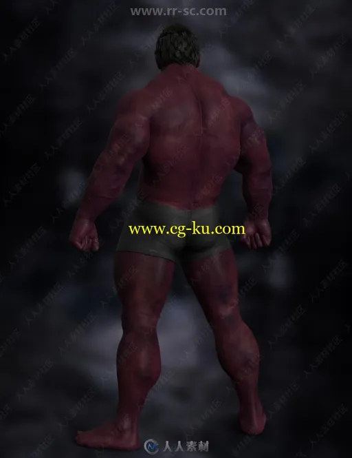 高大凶猛强壮不同肤色男性巨人3D模型合集的图片2