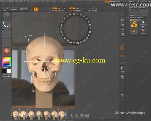 ZBrush人物头部结构雕刻视频教程的图片2