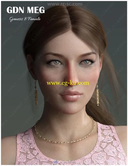 美丽端庄精致眼妆唇妆性感姿势女性角色3D模型合集的图片1