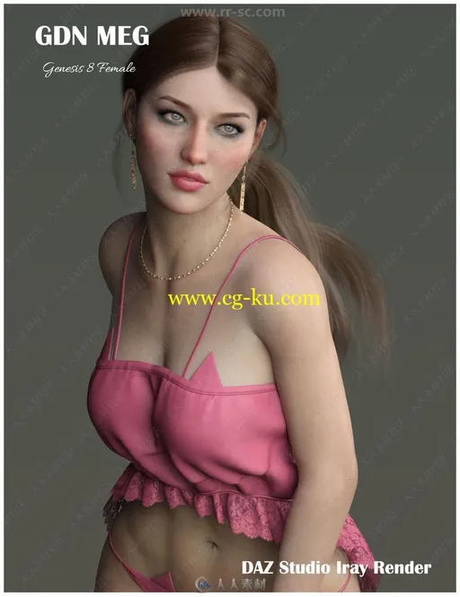 美丽端庄精致眼妆唇妆性感姿势女性角色3D模型合集的图片3