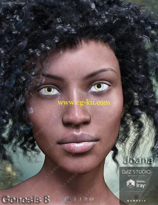 异国情调丰满黑人女孩比基尼纹身3D模型的图片1
