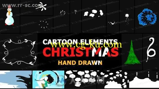 冬季温暖卡通圣诞元素动画过渡特效AE模版的图片1
