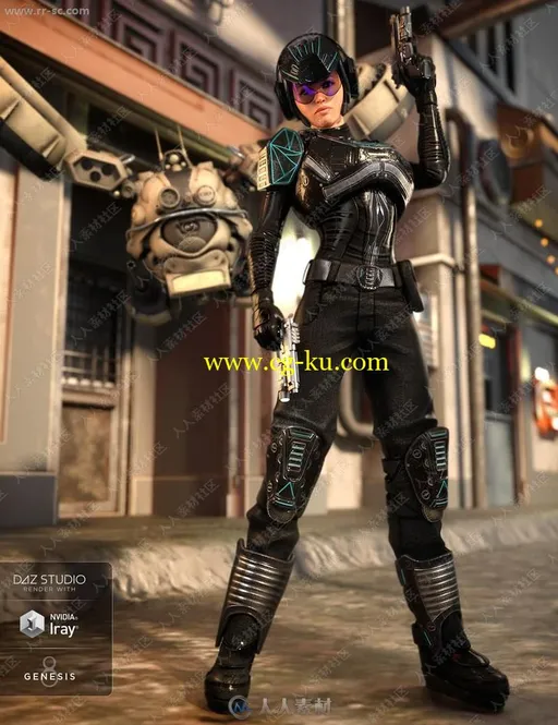 Eva 8 Pro犀利战斗女孩多组服装造型3D模型的图片3