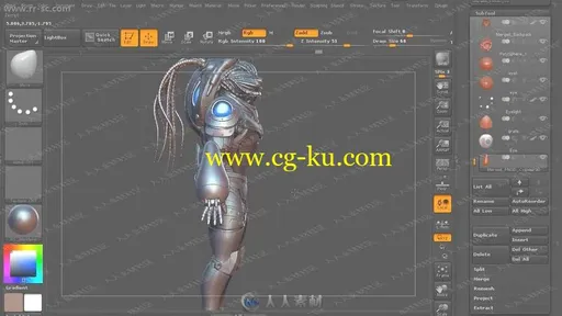 ZBrush未来宇宙战士雕刻制作视频教程的图片1