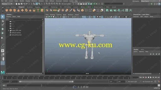 Maya角色骨骼动画技术基础训练视频教程的图片1