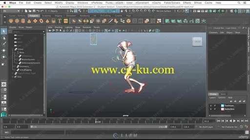 Maya角色骨骼动画技术基础训练视频教程的图片3