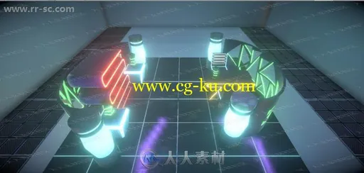 科技感多彩霓虹灯物件3D魔性Unity游戏素材资源的图片2