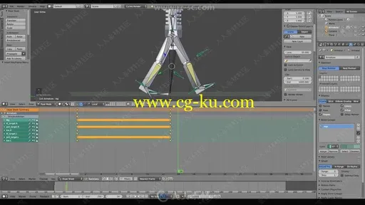 Blender角色运动骨骼动画技术视频教程的图片2