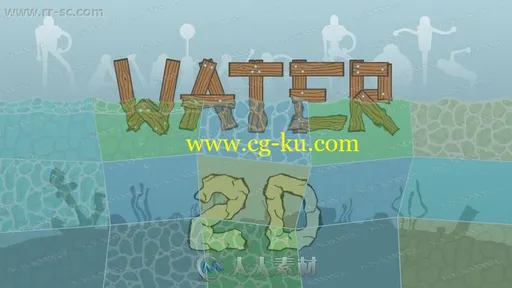 卡通木板石块文字坠落水中效果2DUnity游戏素材资源的图片3
