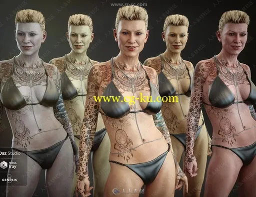 Fantasy Skins超经典人物造型皮肤设计3D模型合集的图片3