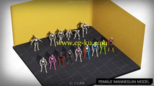 女性骨骼动画UE4游戏素材资源的图片2
