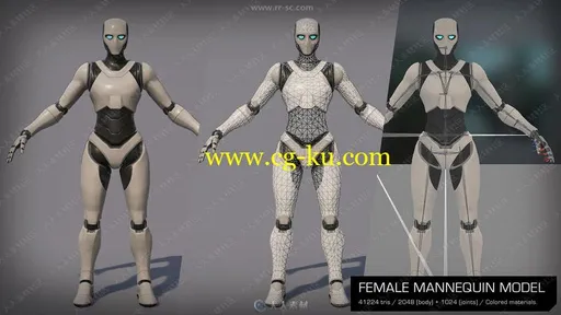女性骨骼动画UE4游戏素材资源的图片3