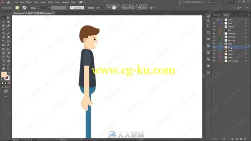 AE与AI角色绑定循环行走2D动画视频教程的图片1