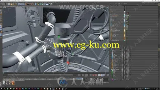 C4D与Octane科技胶囊场景建模与渲染视频教程的图片2