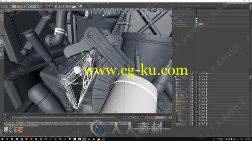 C4D与Octane科技胶囊场景建模与渲染视频教程的图片3