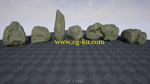 丛林岩石森林石头UE4游戏素材资源的图片1