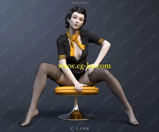 经典东方亚洲女孩形象3D模型合集的图片2