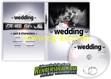 《现代婚礼主题PSD包装模板Vol.1》Precomposed Zip Kit 01 The Wedding Movie的图片2